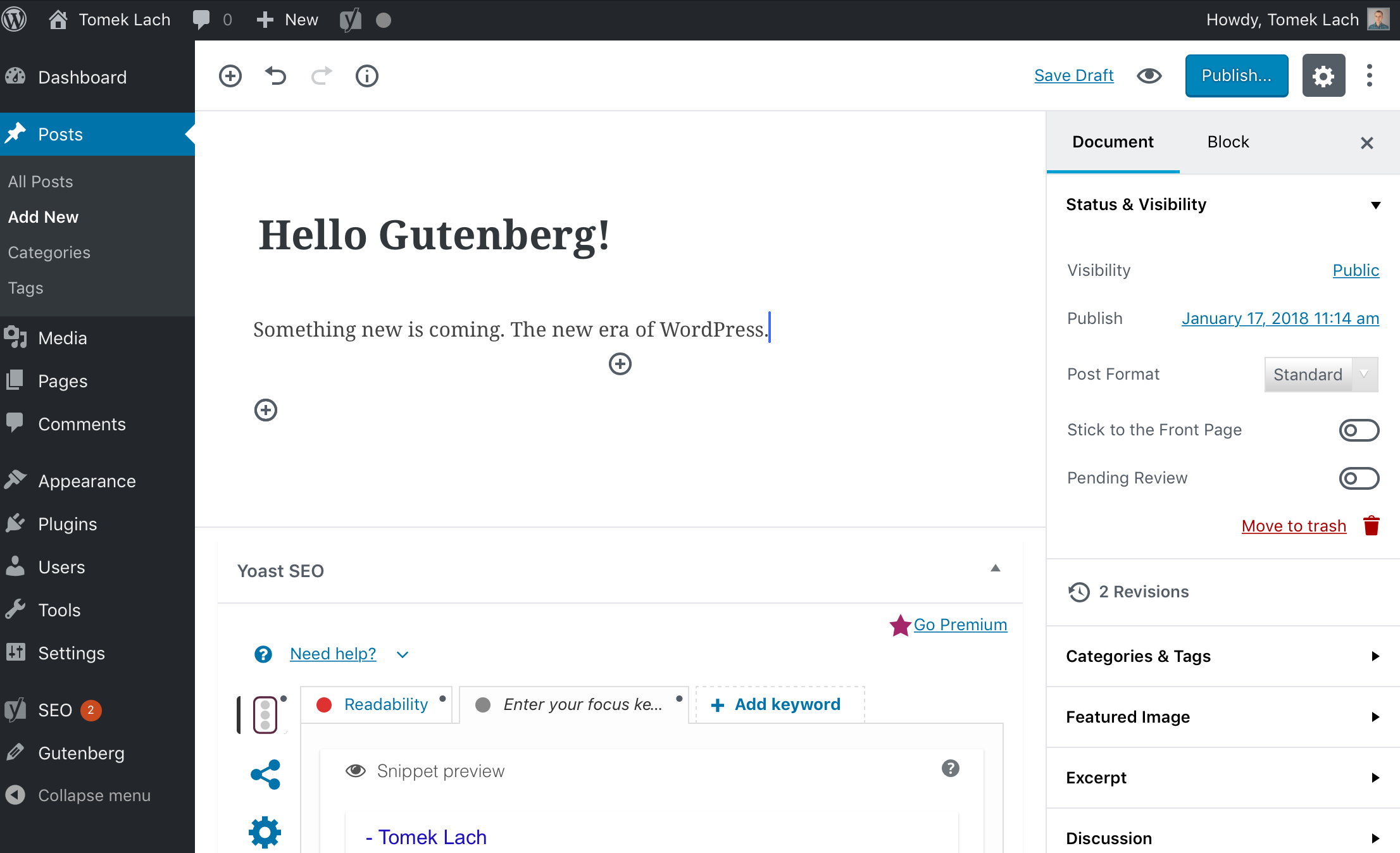 Gutenberg - WordPress new era
